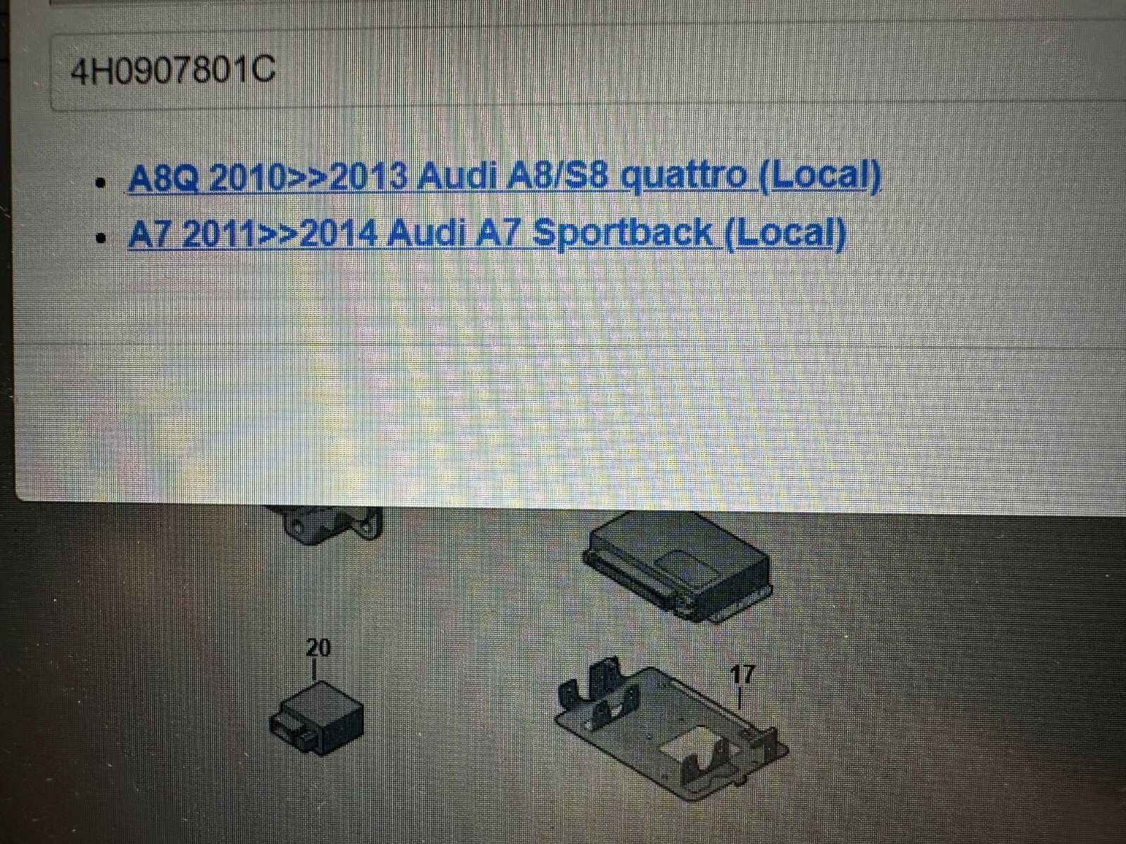 AUDI A7 A8 STEUERGERÄT ELEKTROMECHANISCHE BREMSE 4H0907801C Fast Neu d Test Car - Obrázek 4