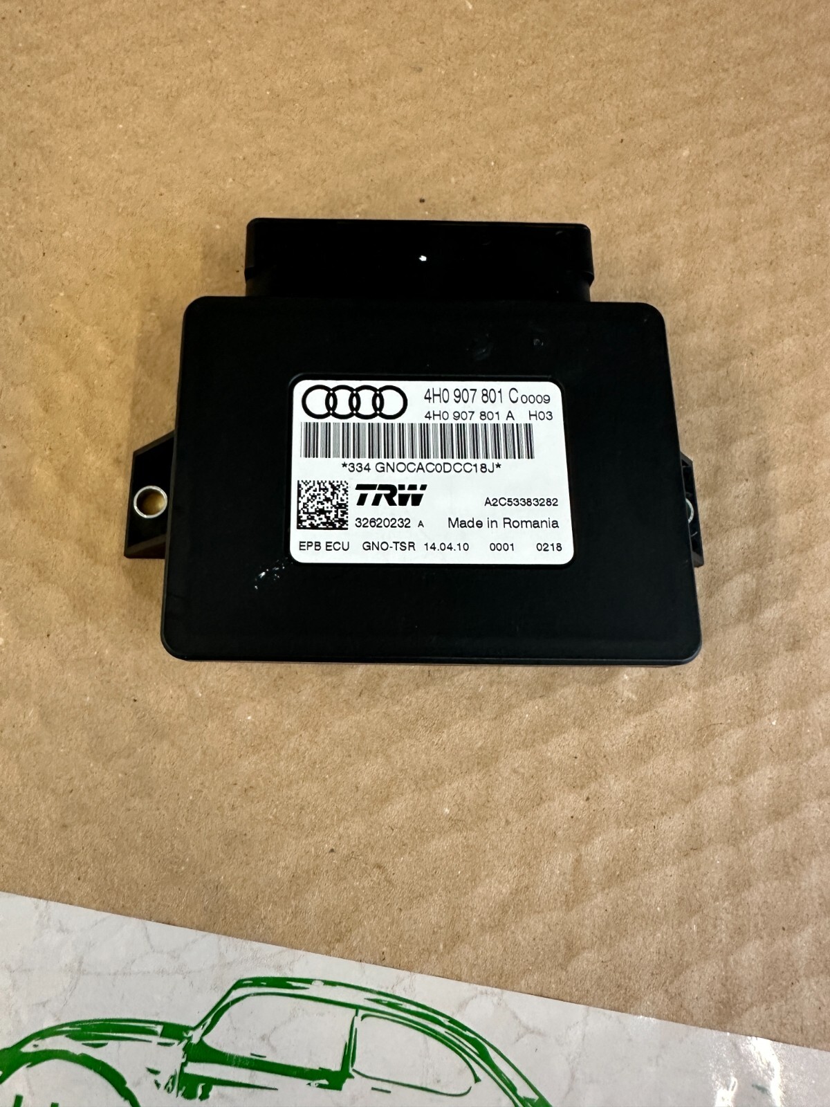 AUDI A7 A8 STEUERGERÄT ELEKTROMECHANISCHE BREMSE 4H0907801C Fast Neu d Test Car