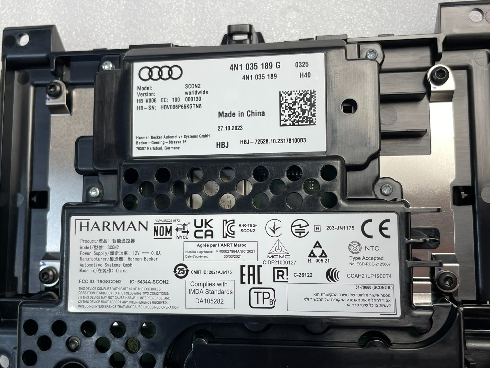 AUDI A8 D5 BEDIENEINHEIT MIT TOUCH SCREEN 4N1035189G ZENTRALE ANZEIGE ORIG. NEU! - Obrázek 4