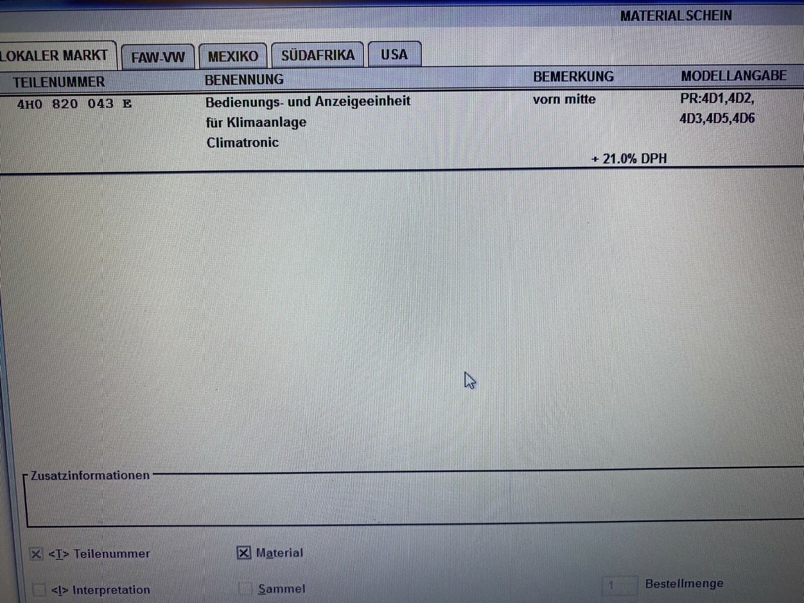 AUDI A8 KLIMABEDIENTEIL KLIMA BEDIENTEIL SITZHEIZUNG BELÜFTUNG 4H0820043E ORIG - Obrázek 11