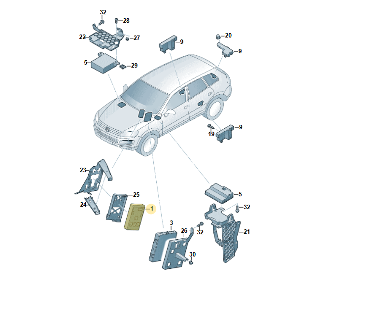 AUDI A8 VW TOUAREG 7P BCM STEUERGERÄT BORDNETZ STEUERGERÄT 4H0907063D Fast Neu.. - Obrázek 4