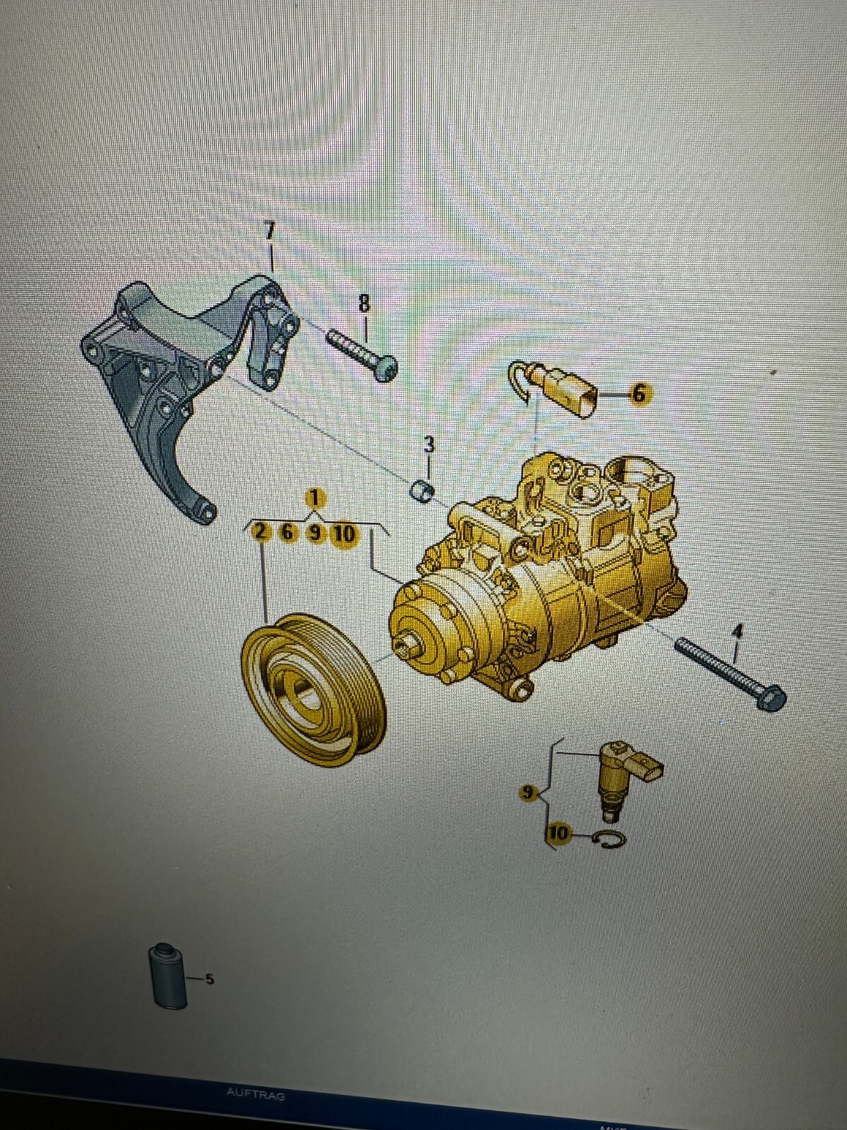 AUDI AC KLIMAKOMPRESSOR AUDI Q7, Q8 4M AC KLIMAKOMPRESSOR 4M0816803F ORIG. NEU! - Obrázek 21