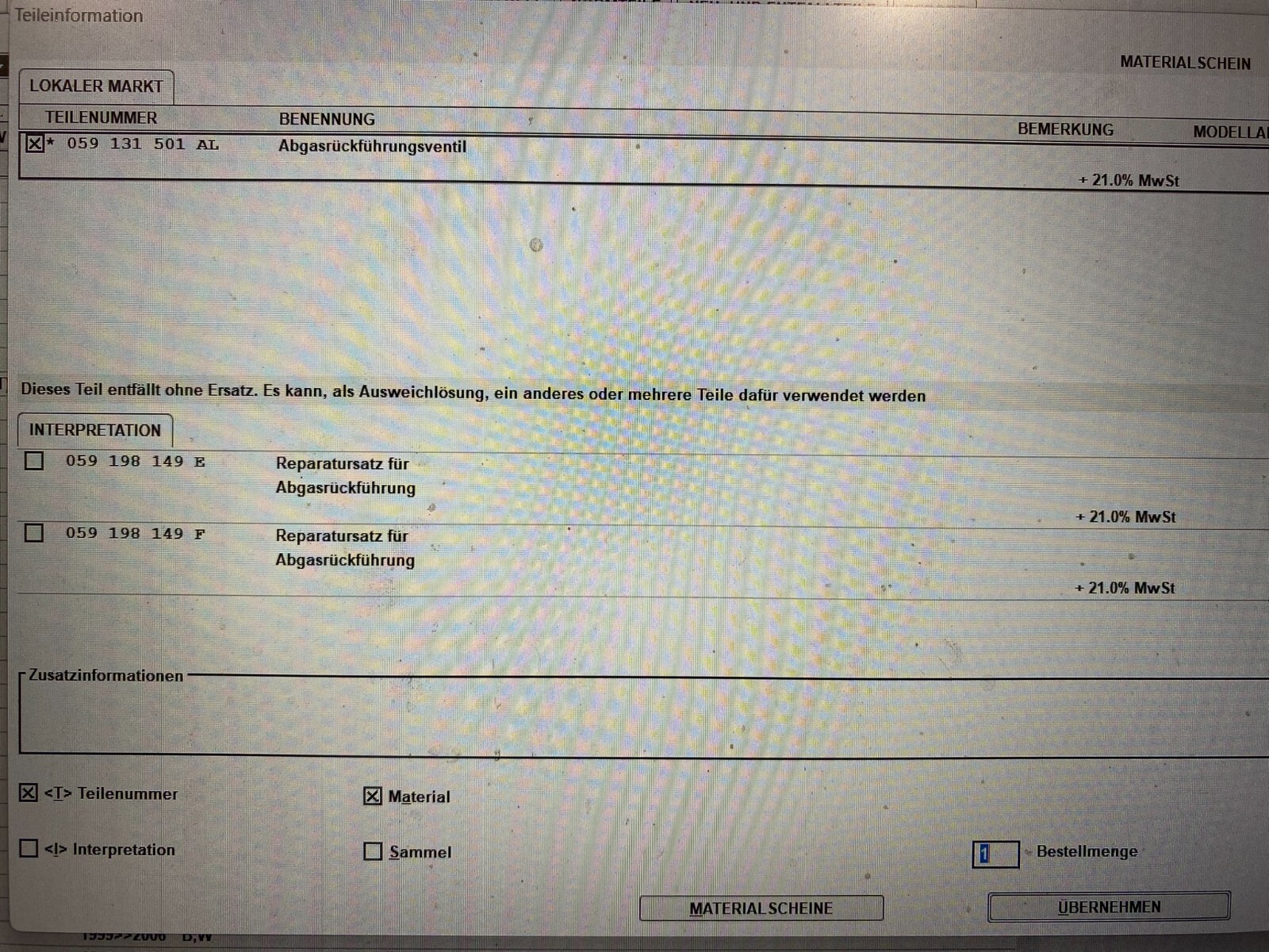 AUDI AGR VENTIL + ABGASRÜCKFÜHRUNGSVENTIL 059131501AL EGR ABGASKÜHLER ORIG.NEU - Obrázek 15