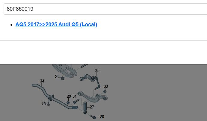 AUDI Q5 SPORTBACK FY GRUNDTRÄGER DACHGEPÄCKTRÄGER 80F860019 ORIG. AUDI NEU TEIL - Obrázek 8