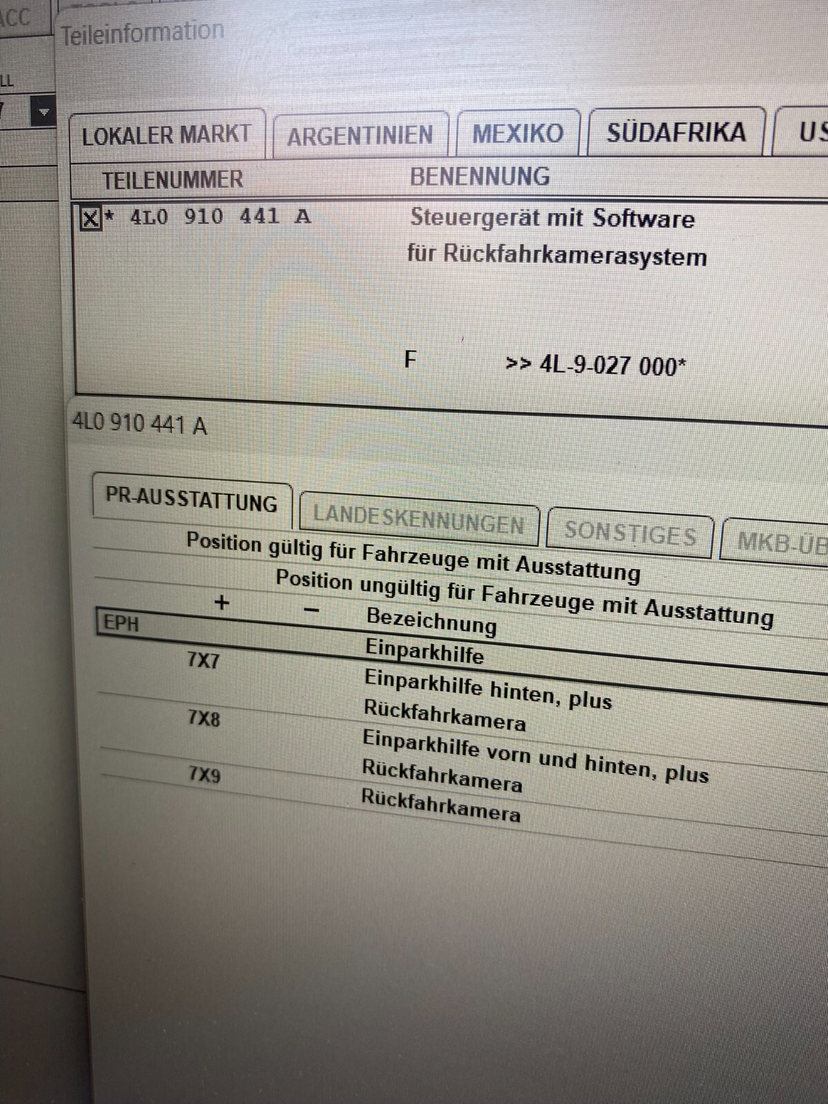 AUDI Q7 4L STEUERGERÄT KAMERA RÜCKFAHRKAMERA 4L0910441A KAMERA STEUERGERÄT - Obrázek 14