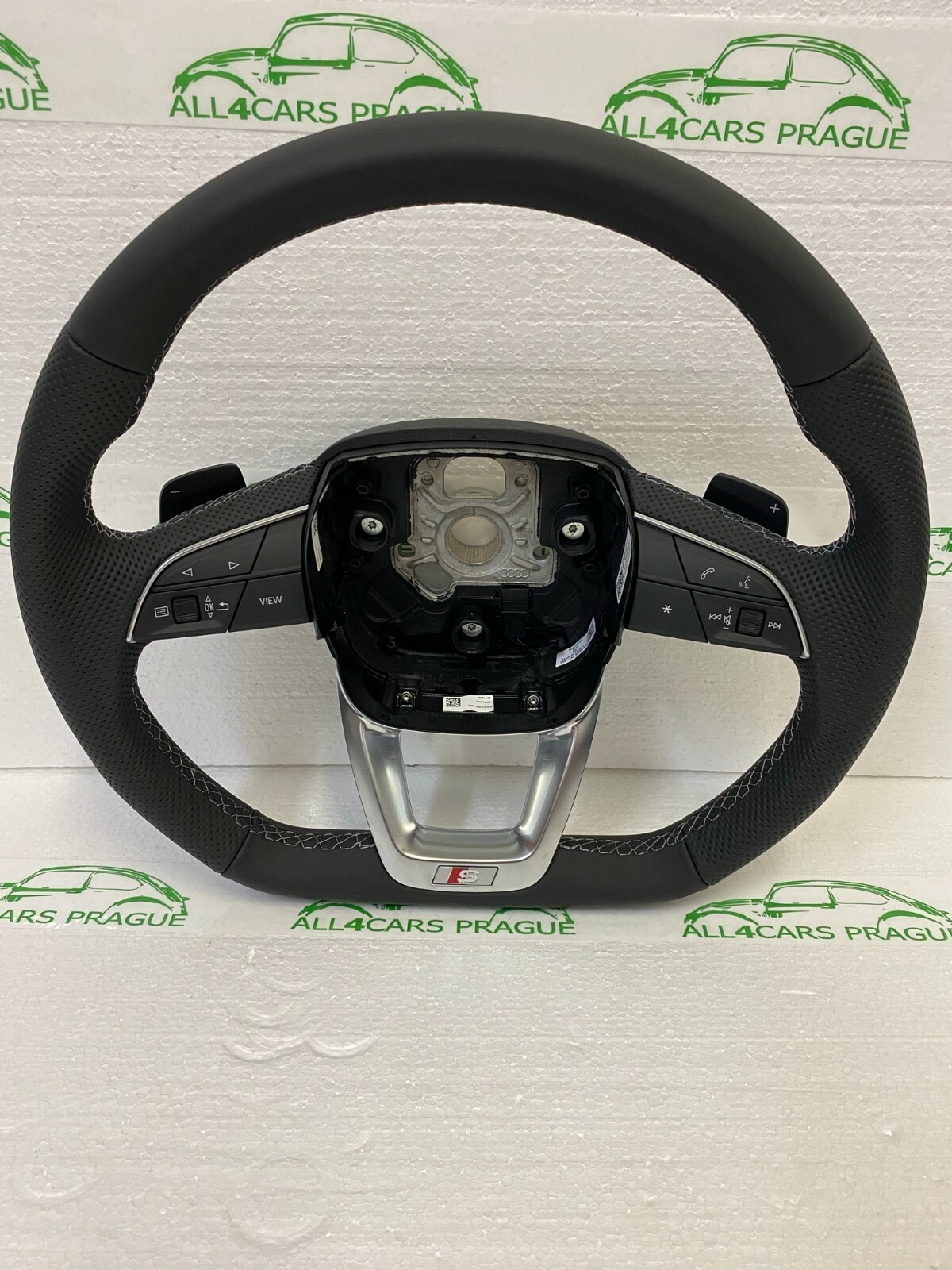 AUDI Q7,Q8 4M S SPORT STEERING WHEEL FLAT BOTTOM PADDLES 4M8419091AC QQT