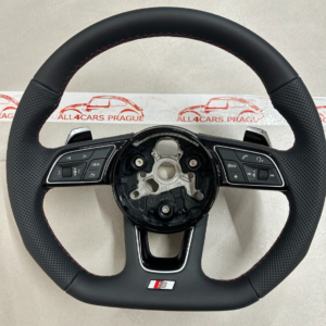 AUDI S4 S5 8W SPORT LEDER LENKRAD ABGEFLACHT GELOCHT MIT PADELS 8W0419091GF NEU