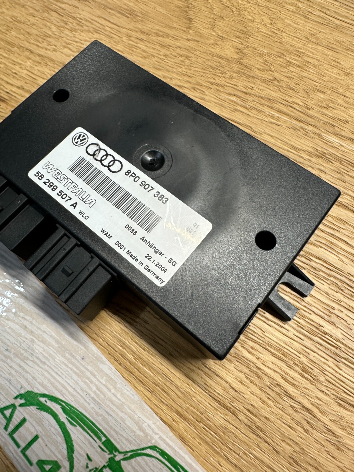 AUDI STEUERGERÄT ANHÄNGERKUPPLUNG 8P0907383 TOWING DEVICE UNIT-DEMONT TEST CAR - Obrázek 4