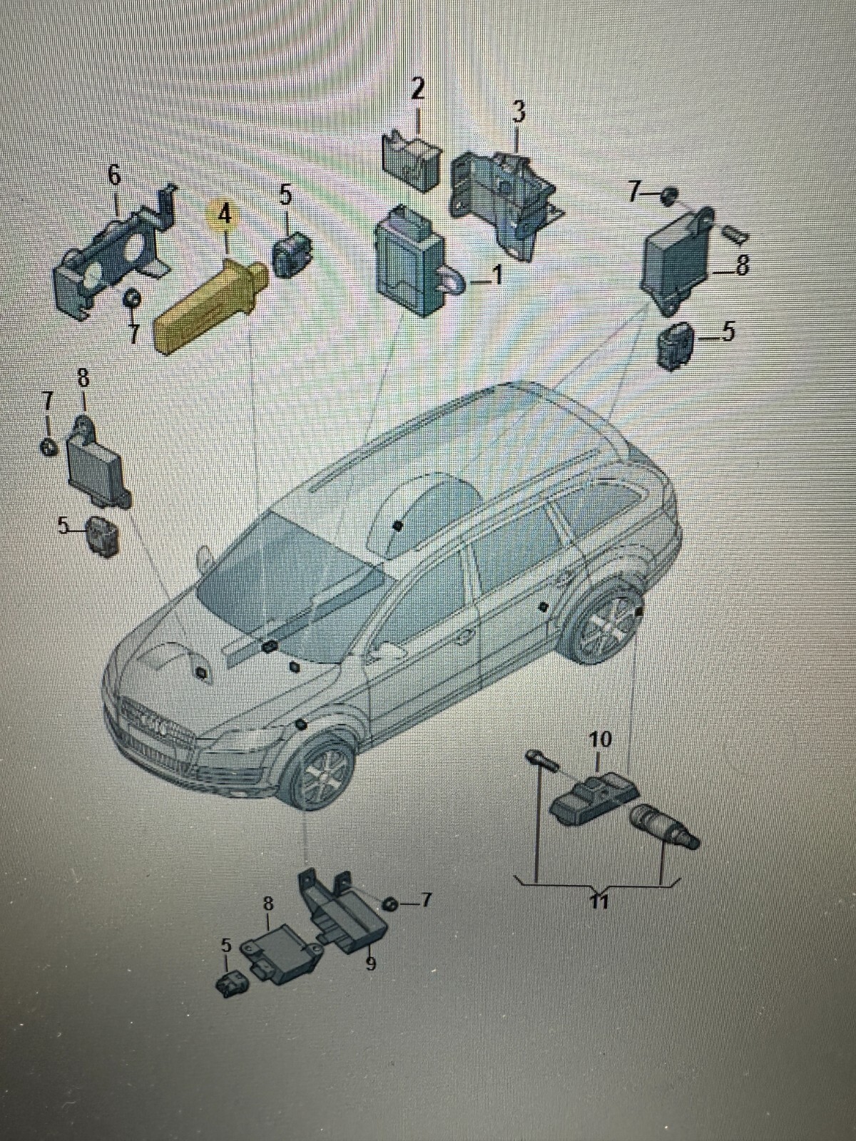 AUDI VW BENTLEY ANTENNE REIFENDRUCKKONTROLLE 8E0907277 Fast Neu dem vom Test Car - Obrázek 3