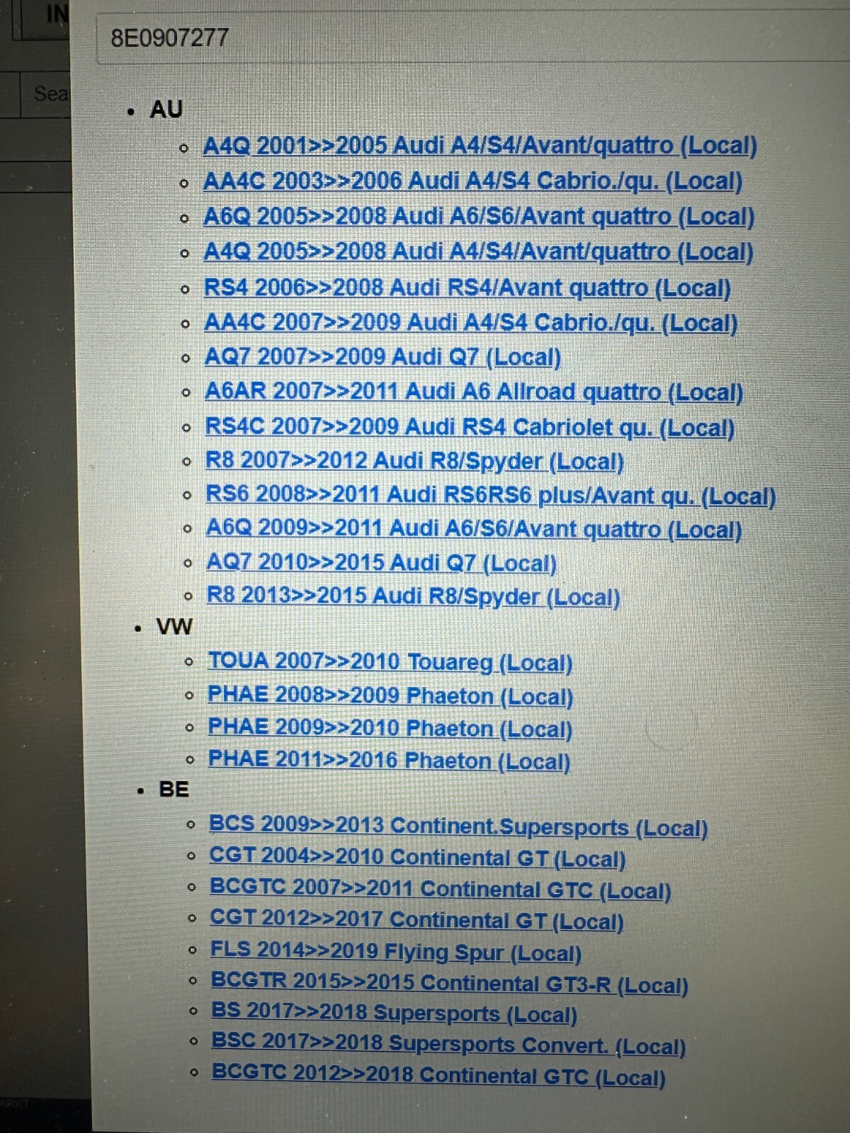 AUDI VW BENTLEY ANTENNE REIFENDRUCKKONTROLLE 8E0907277 Fast Neu dem vom Test Car - Obrázek 4