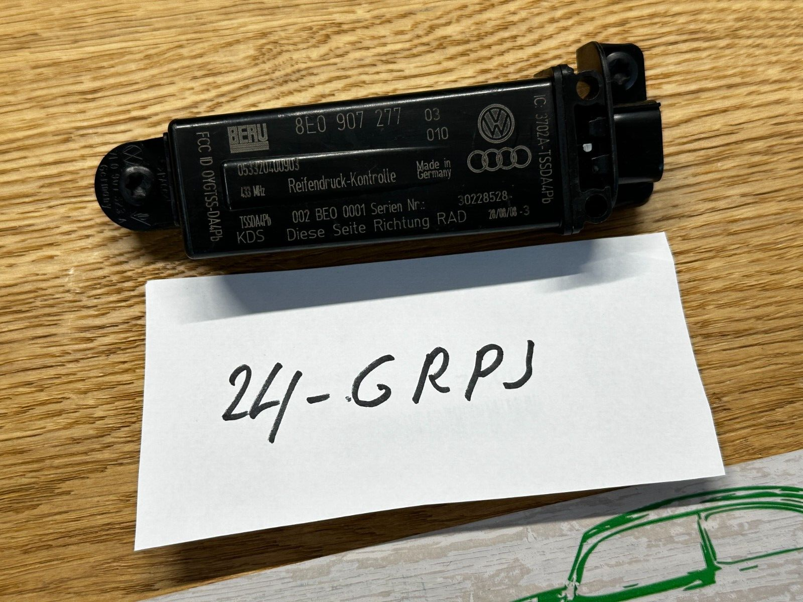 AUDI VW BENTLEY ANTENNE REIFENDRUCKKONTROLLE 8E0907277 Fast Neu dem vom Test Car - Obrázek 9