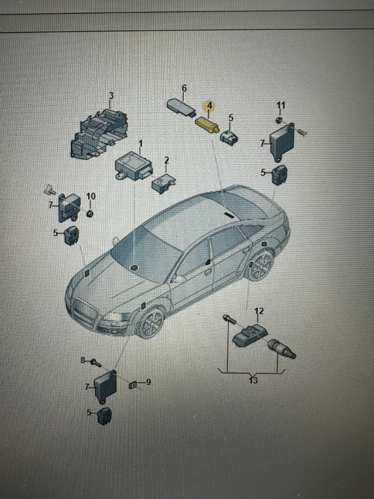 AUDI VW BENTLEY ANTENNE REIFENDRUCKKONTROLLE 8E0907277 Fast Neu dem vom Test Car - Obrázek 4