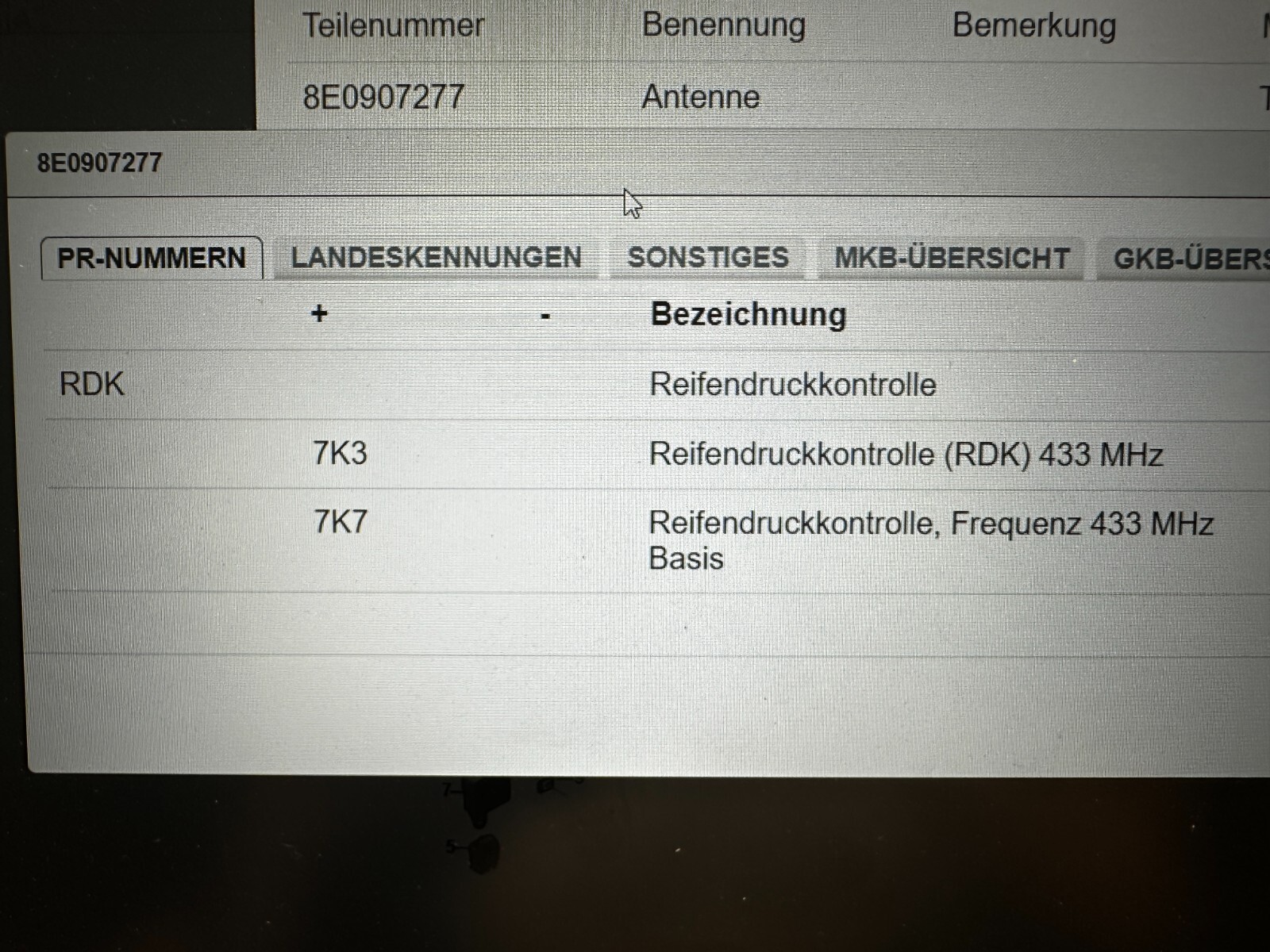 AUDI VW BENTLEY ANTENNE REIFENDRUCKKONTROLLE 8E0907277 Fast Neu dem vom Test Car - Obrázek 6