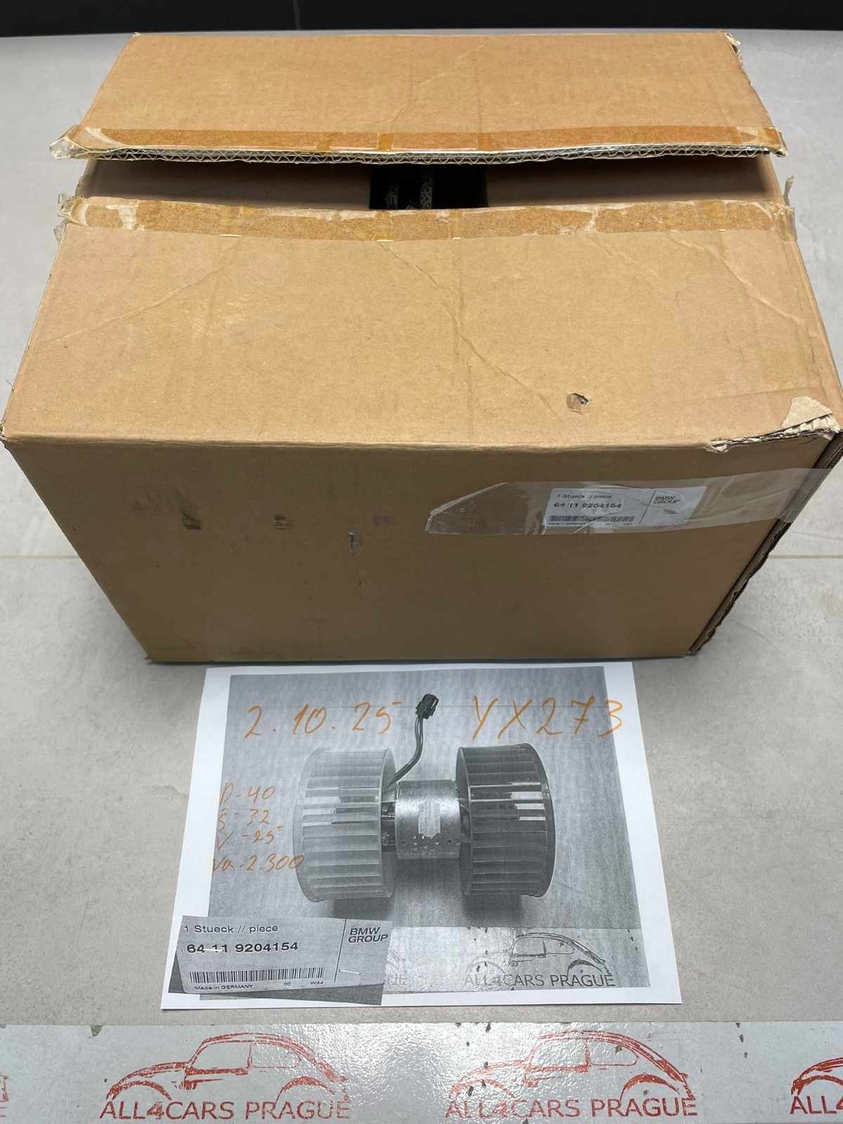 BMW 3 E46 INNENRAUMGEBLÄSE GEBLÄSEMOTOR 64119204154 , 64 11 9204154 BMW ORIG NEU - Obrázek 21