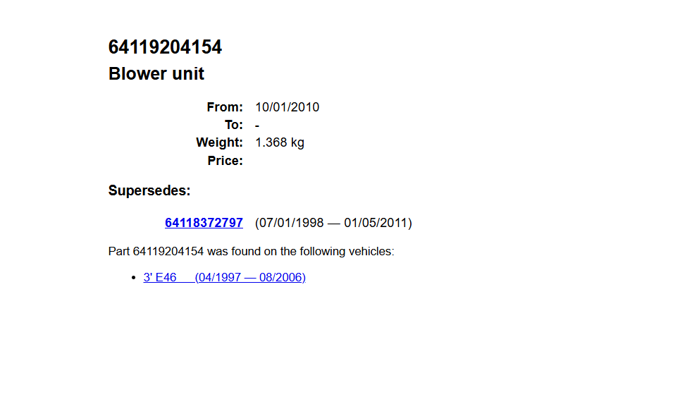 BMW 3 E46 INNENRAUMGEBLÄSE GEBLÄSEMOTOR 64119204154 , 64 11 9204154 BMW ORIG NEU - Obrázek 6