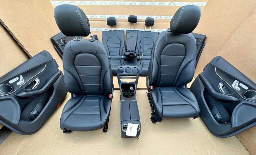 MERCEDES C W205 LEDER SPORT SITZEN KOMPLET NEU DEMONT VOM TEST CAR 147 Km, LIM.6