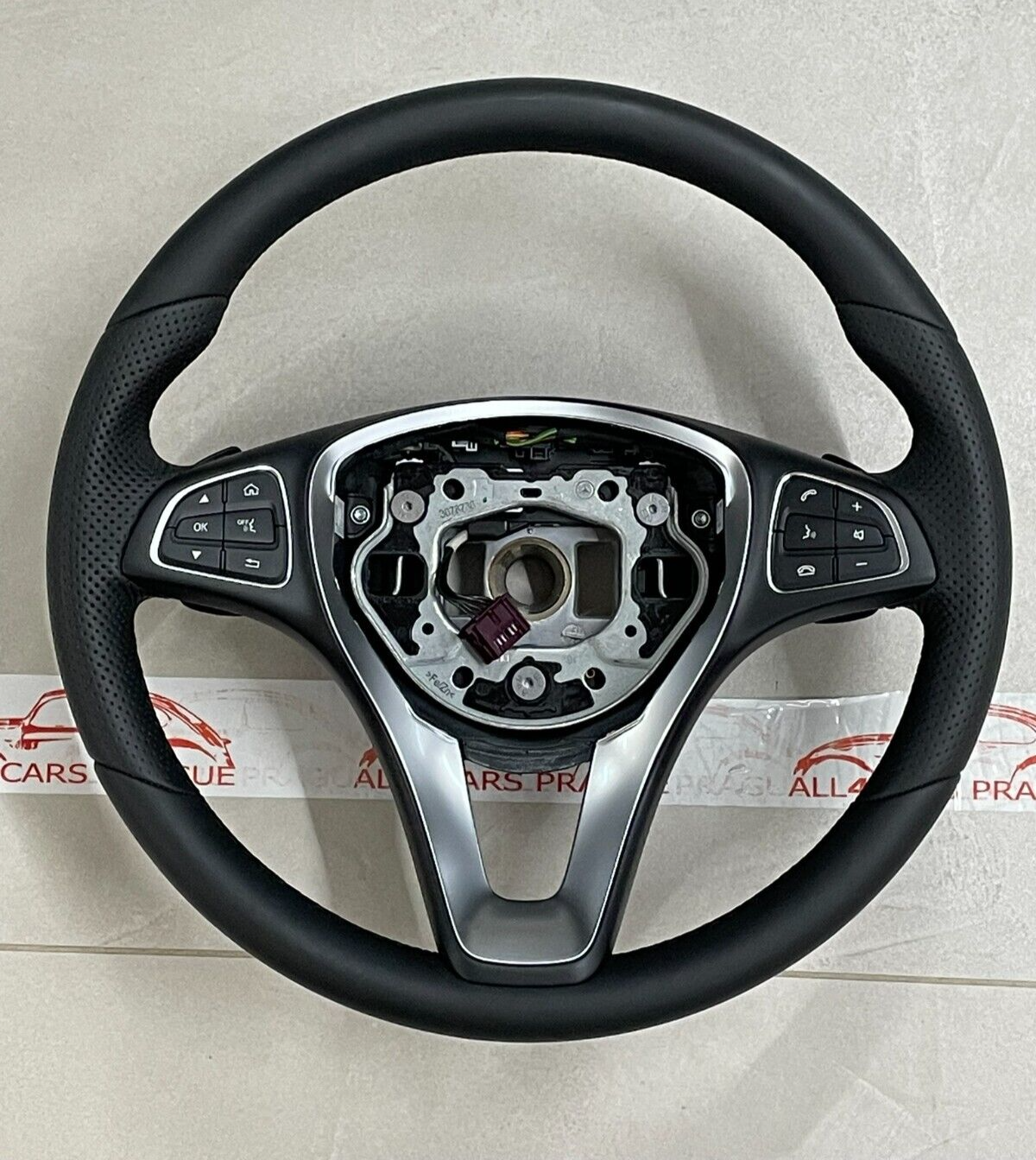 MERCEDES W 205 C 253 GLC SPORT LEDER LENKRAD MIT PADELS A0024606903 FAST NEU ...