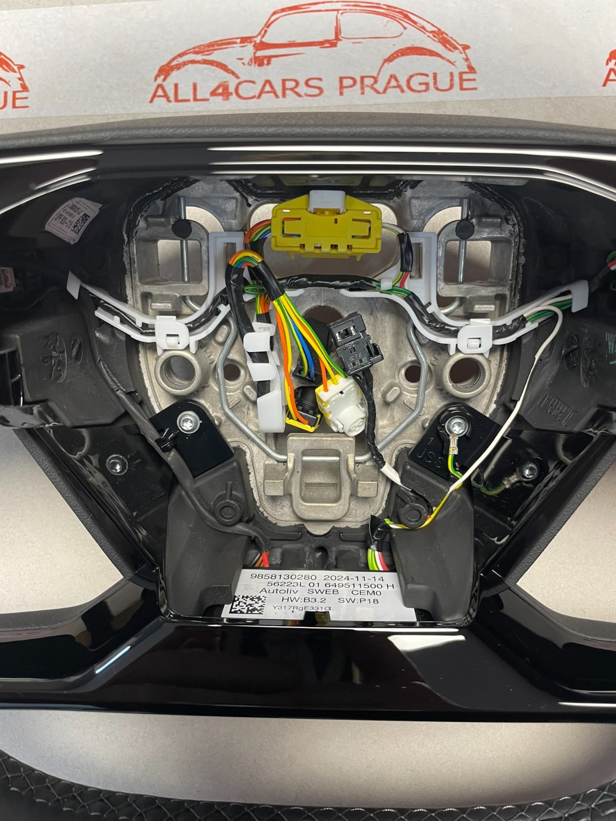 PEUGEOT LENKRAD LEDER KOMPLET 9858130280 + 98531550ZD 01 - 313710399-A ORIG NEU - Obrázek 3