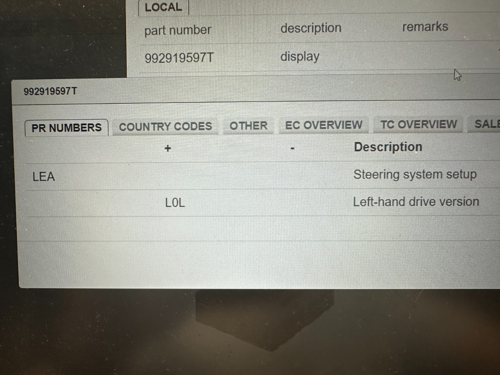PORSCHE 911 992-1 PORSCHE 992-1 LCD DISPLAY NAVIGATION SCREN 992919597T ORIG NEU - Obrázek 4