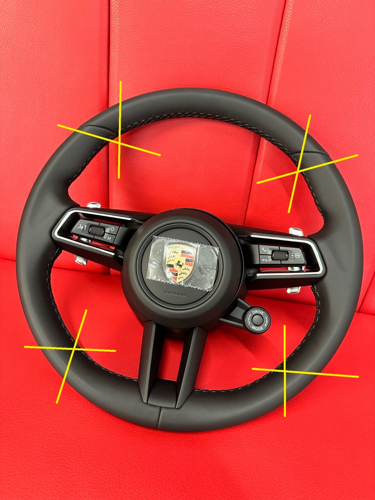 PORSCHE 911 992 LENKRAD LEDER A.I.R.B.A.G STEERING WHEEL AIRBAG 992880201N ORIG