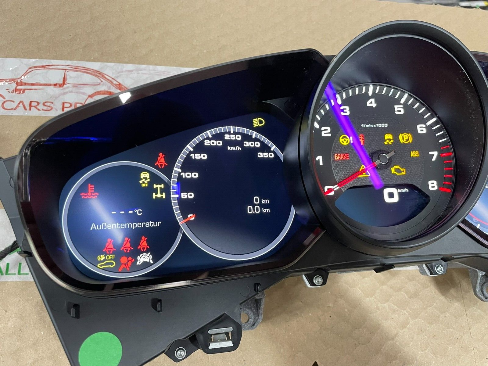 PORSCHE CAYENNE TACHOMETER KOMBIINSTRUMENT CLUSTER 9Y0920935A 6N3 ORIG.NEU 0 KM - Obrázek 9