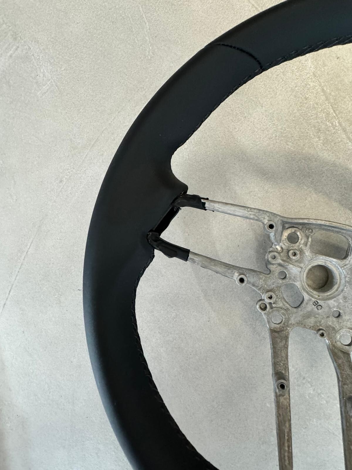 PORSCHE LEERES RAHMEN LENKRAD SCHWARZ LEDER STEERING WHEEL FRAME BLACK NEW !! - Obrázek 11