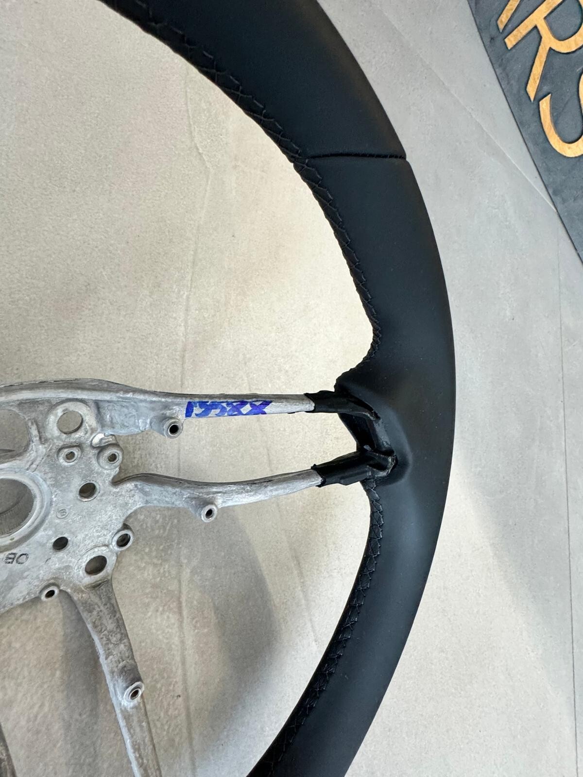 PORSCHE LEERES RAHMEN LENKRAD SCHWARZ LEDER STEERING WHEEL FRAME BLACK NEW !! - Obrázek 14