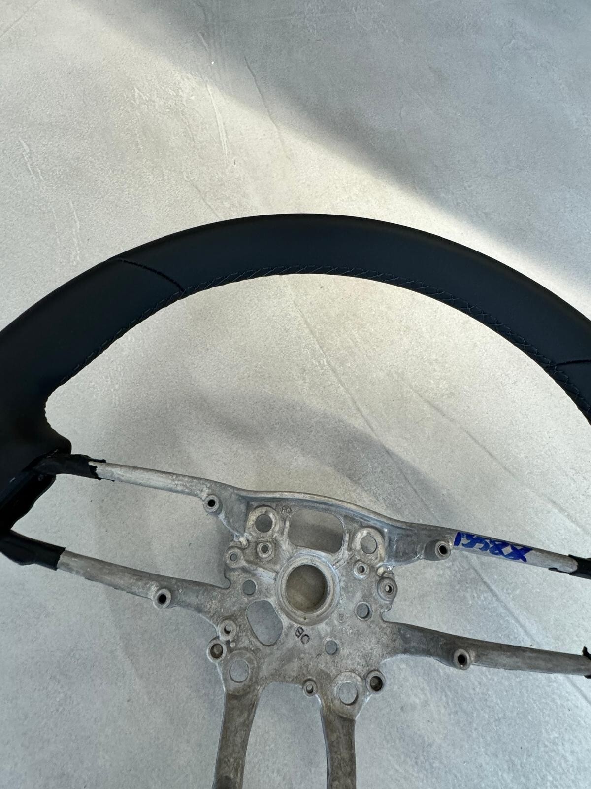 PORSCHE LEERES RAHMEN LENKRAD SCHWARZ LEDER STEERING WHEEL FRAME BLACK NEW !! - Obrázek 7