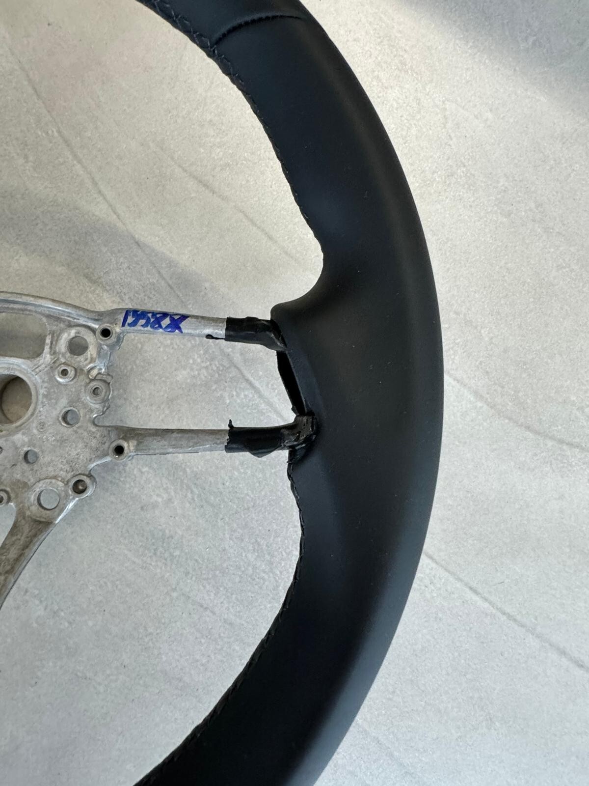 PORSCHE LEERES RAHMEN LENKRAD SCHWARZ LEDER STEERING WHEEL FRAME BLACK NEW !! - Obrázek 8