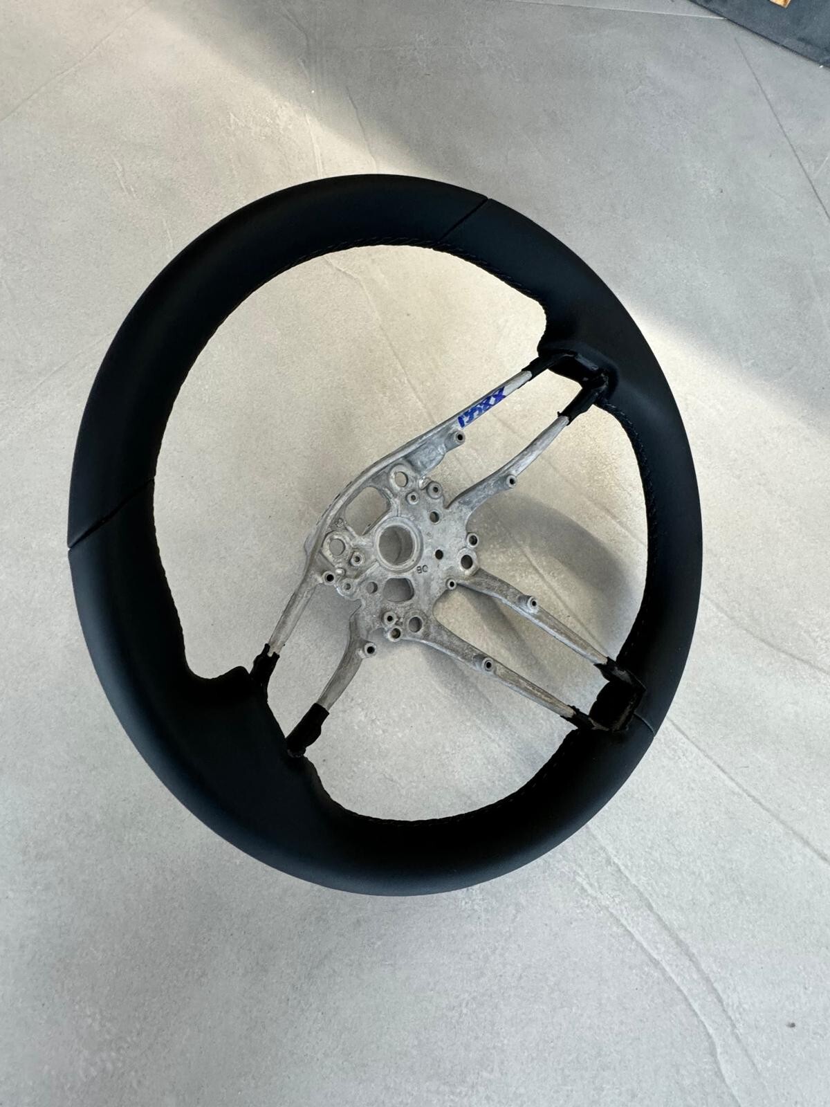 PORSCHE LEERES RAHMEN LENKRAD SCHWARZ LEDER STEERING WHEEL FRAME BLACK NEW !! - Obrázek 10