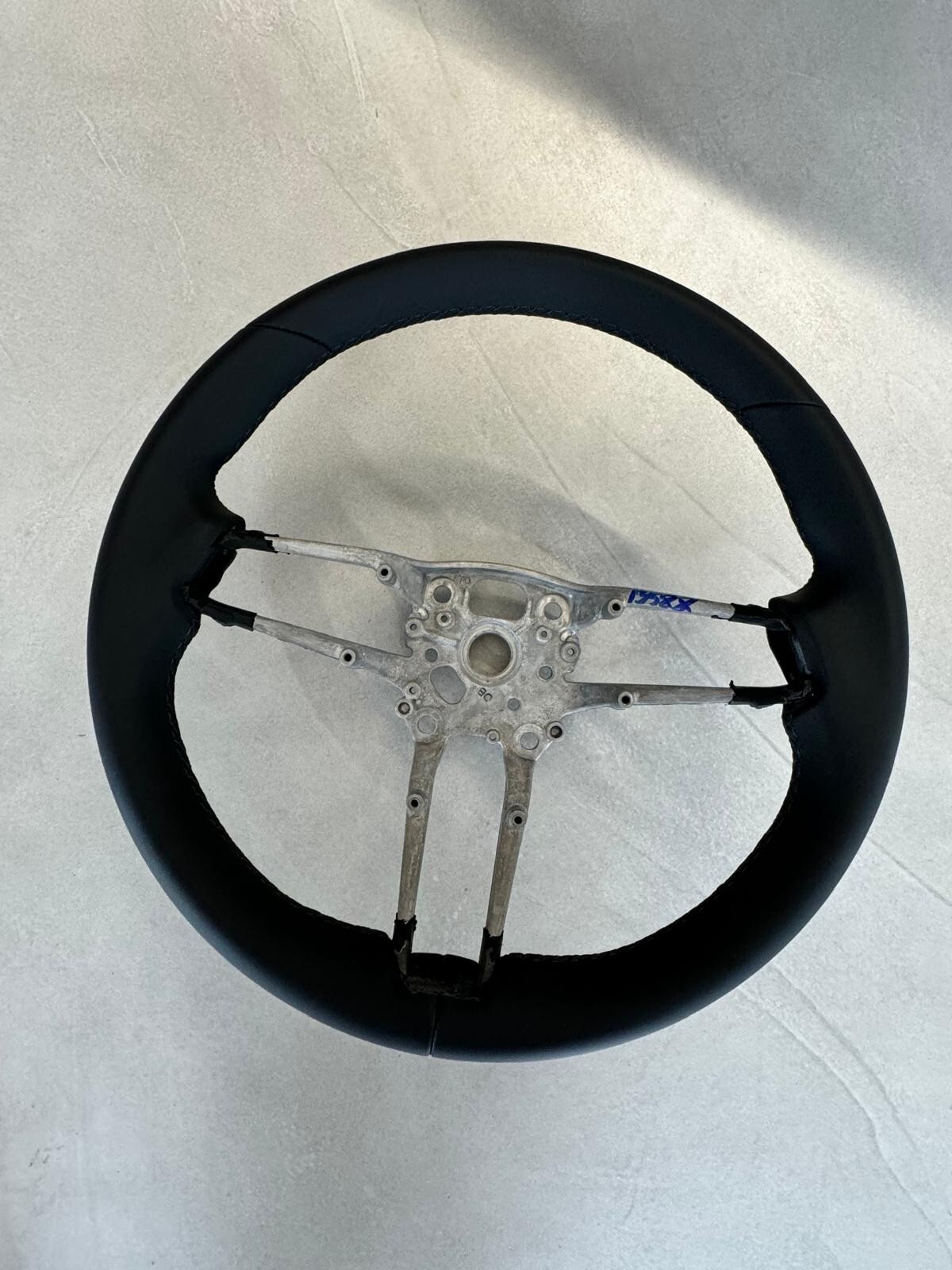 PORSCHE LEERES RAHMEN LENKRAD SCHWARZ LEDER STEERING WHEEL FRAME BLACK NEW !!