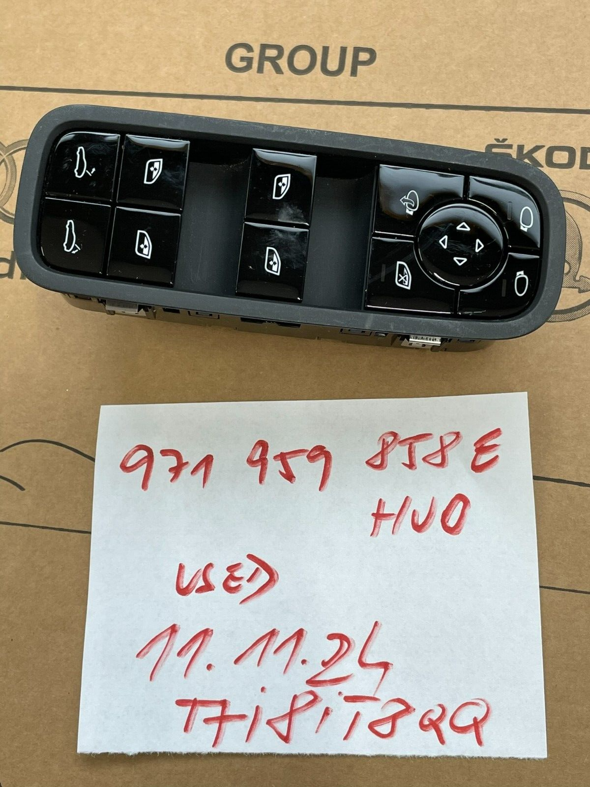 PORSCHE PANAMERA SCHALTER ELEKTRISCHEN FENSTERHEBER VORN L. 971959858E Fast Neu - Obrázek 19