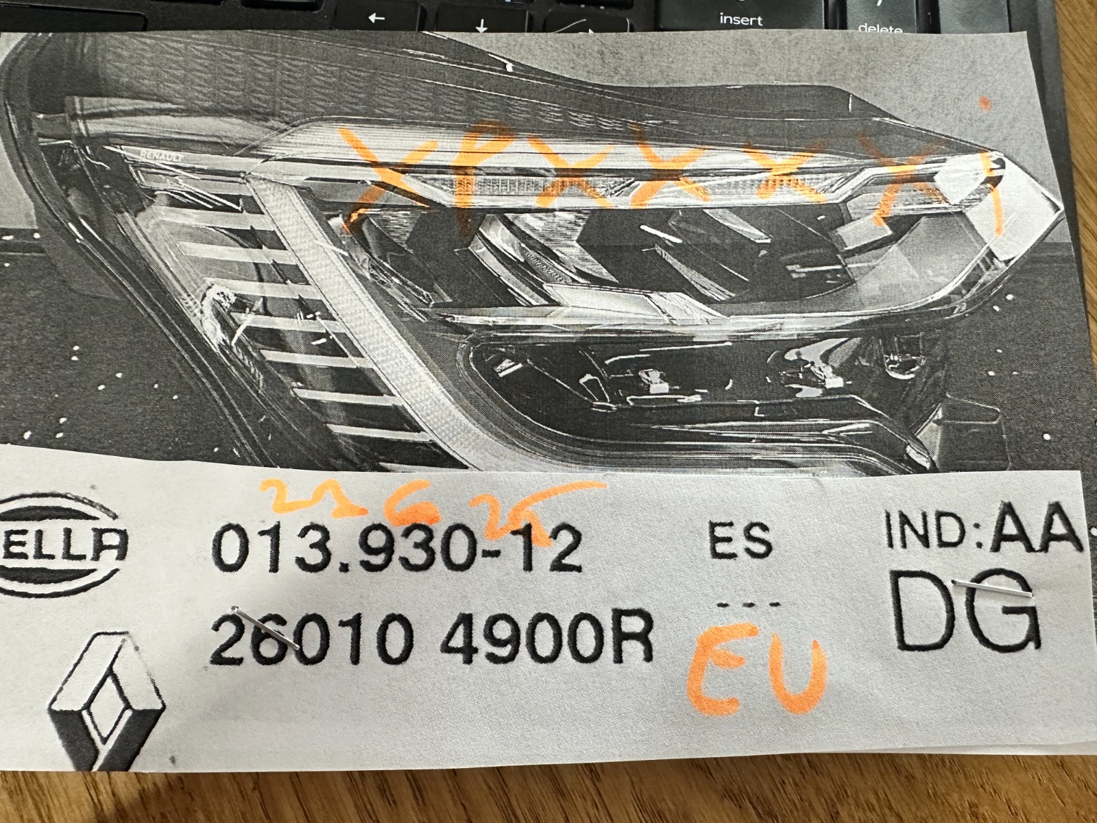 RENAULT CAPTUR FRONT SCHEINWERFER LED PURE VISION RECHTS 26010 4900R , ORIG.NEU - Obrázek 23