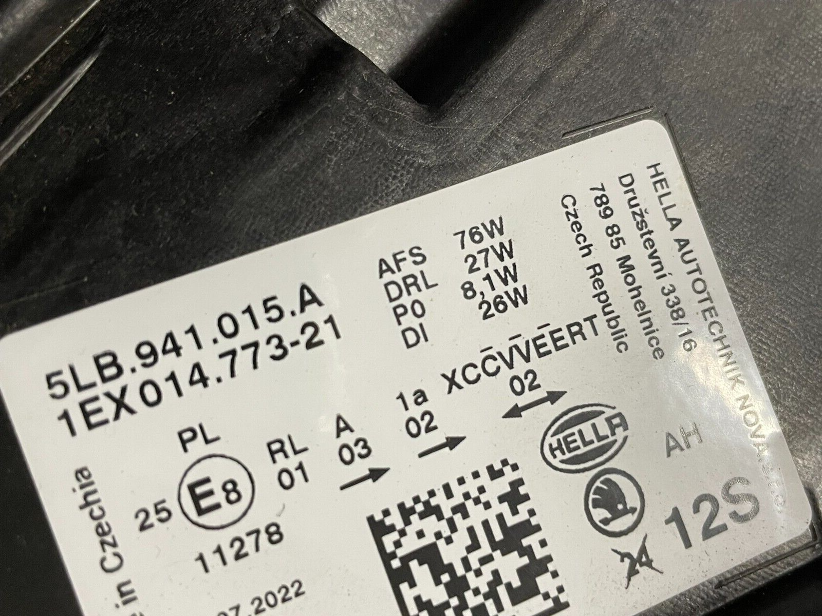 ŠKODA ENYAQ VOLL LED CRYSTAL HEADLIGHTS FRONT 5LB941015A - 5LB941016A ORIG.NEW - Obrázek 3