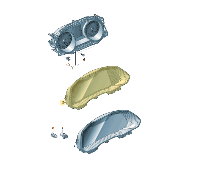 ŠKODA OCTAVIA 4 PHEV VIRTUAL COCKPIT KOMBIINSTRUMENT 5E3920774A ORIG. NEU 0 KM ! - Obrázek 5