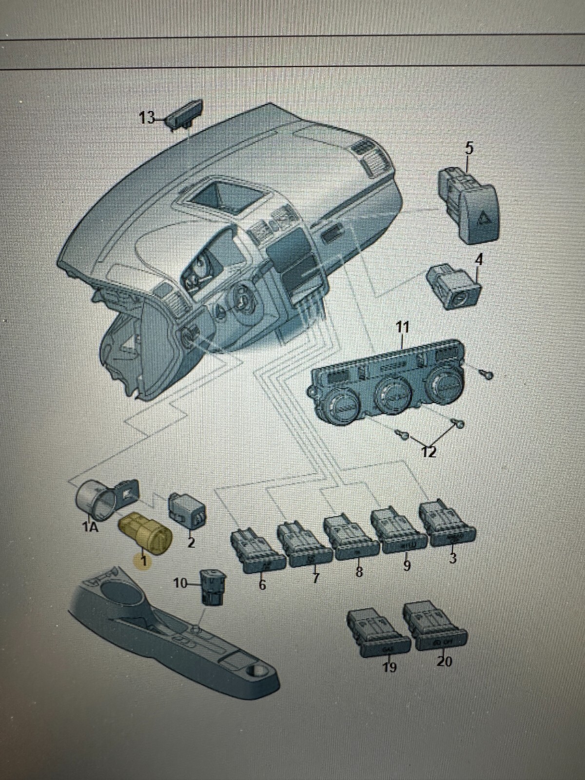 SKODA OCTAVIA LICHTSCHALTER HAUPTLICHT SCHALTER HAUPTLICHT 1Z0941431K ORIG.NEU - Obrázek 11