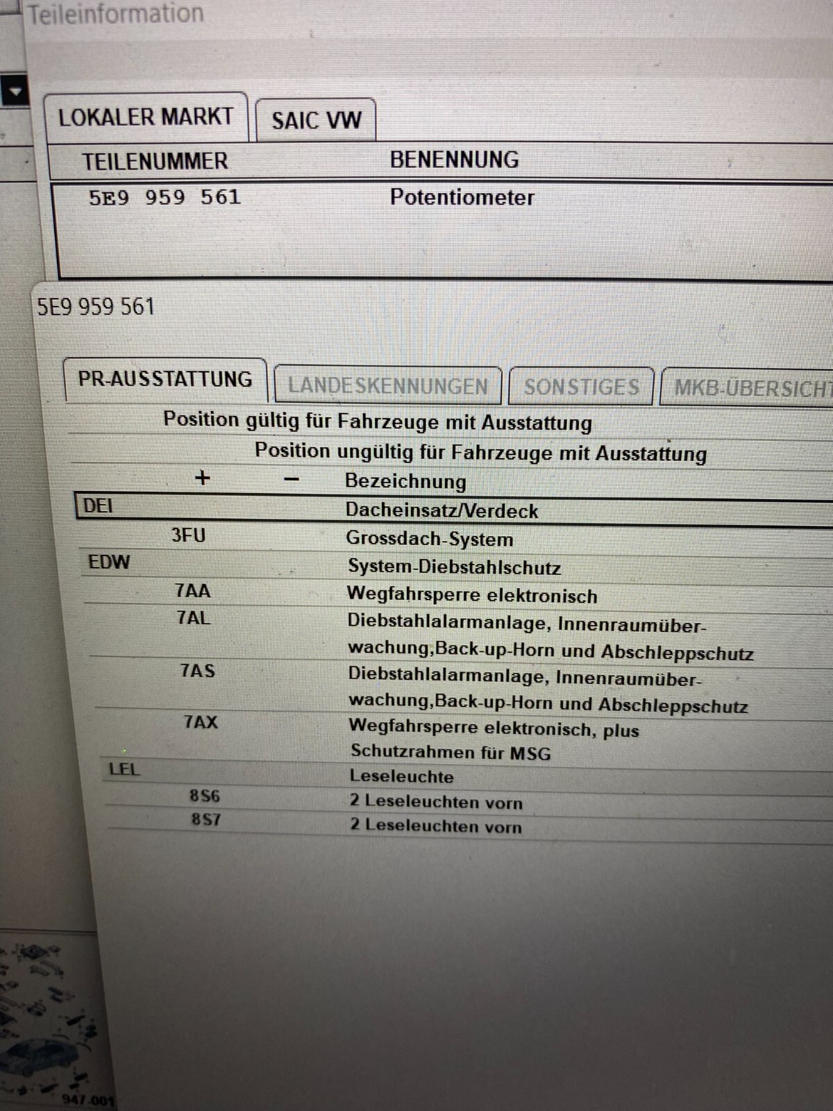 SKODA OCTAVIA STEUERSCHALTER FÜR EURASISCHEN SCHIEBEDACHKNOPF 5E9959561 ORIG.NEU - Obrázek 7