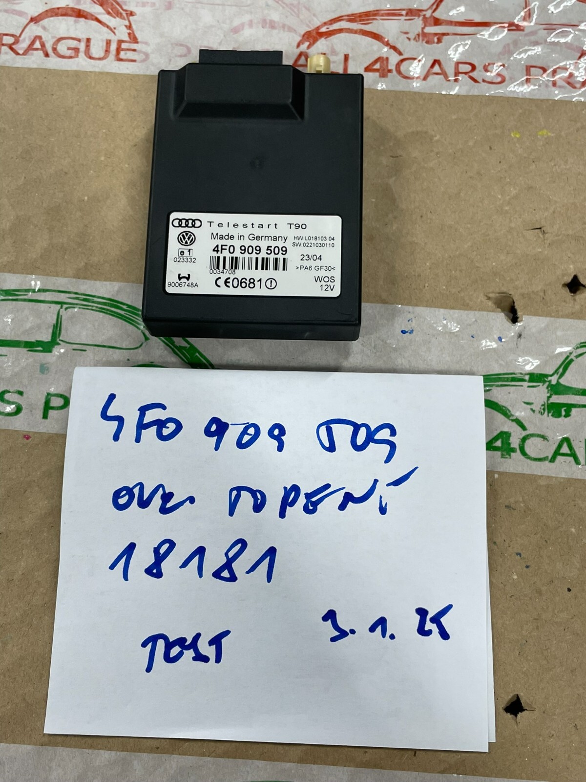 VW AUDI EMPFANGSGERÄT STEUERGERÄT FÜR STANDHEIZUNG 4F0909509 FAST NEU - TEST CAR - Obrázek 18