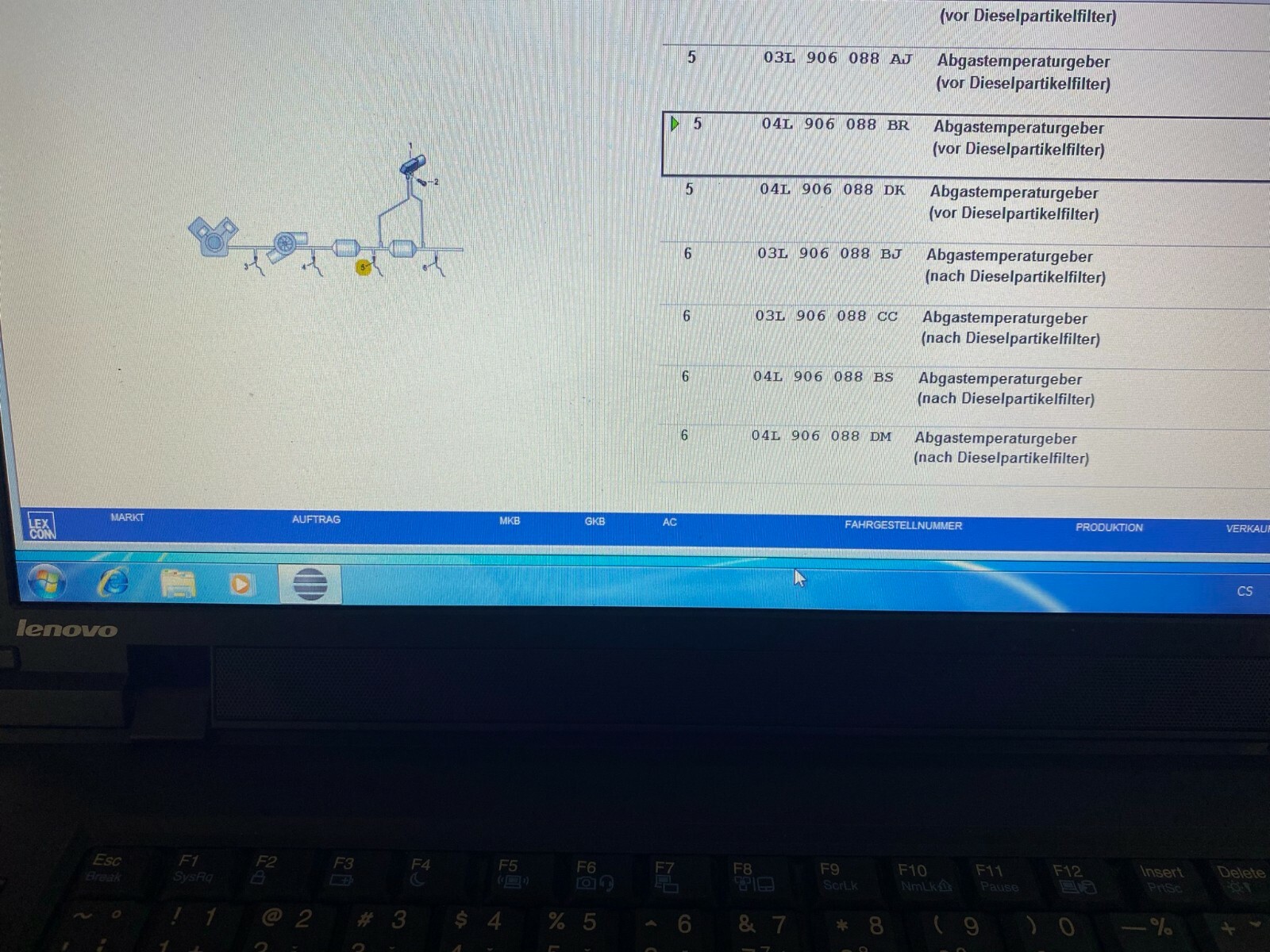 VW Abgastemperaturgeber Sensor 2.0 TDI 04L906088BR / 04L 906 088 BR ORIGINAL NEU - Obrázek 9