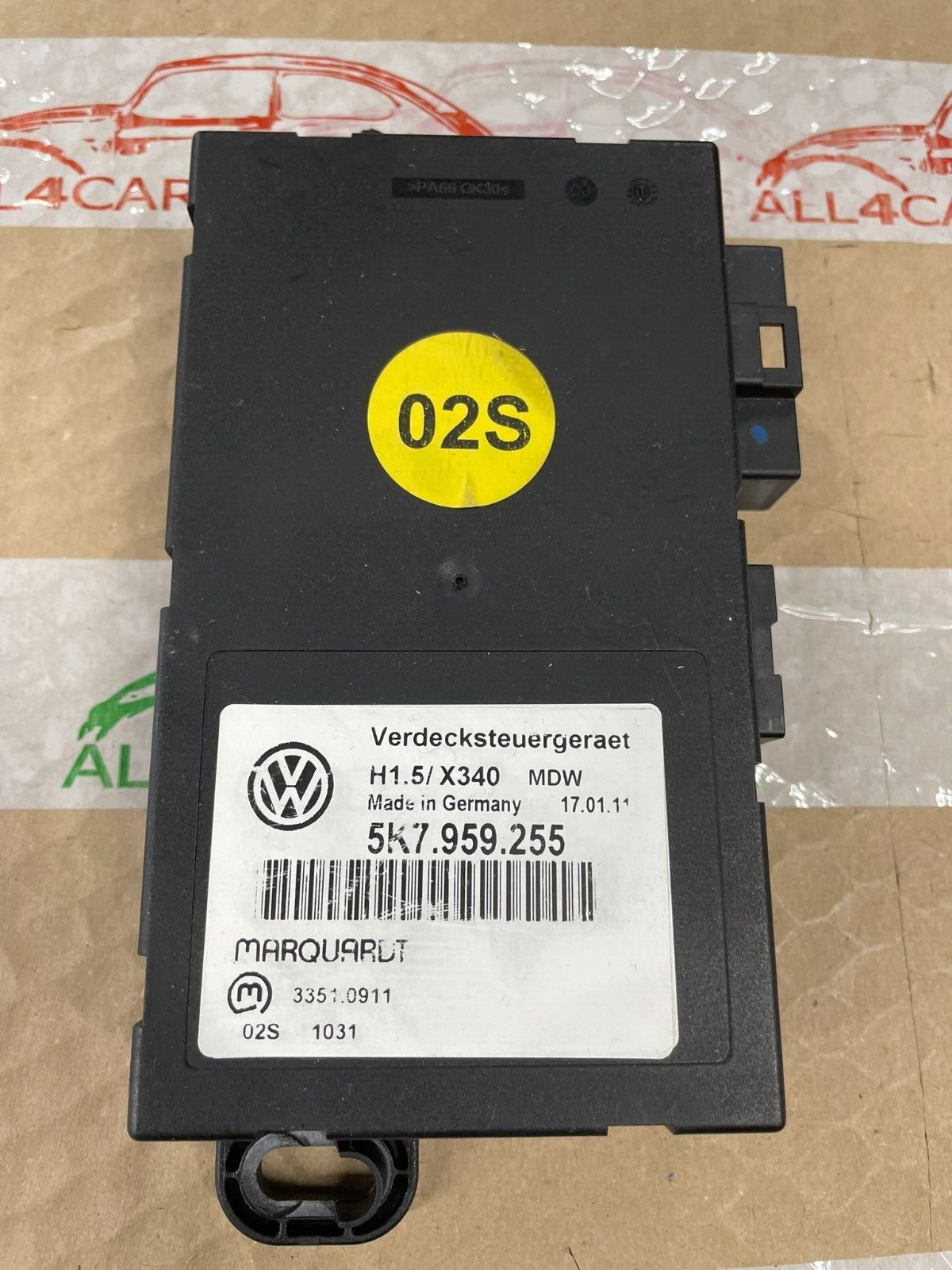 VW GOLF 6 CABRIO STEUERGERÄT FÜR VERDECKBETÄTIGUNG 5K7959255=5K7959255A FAST NEU