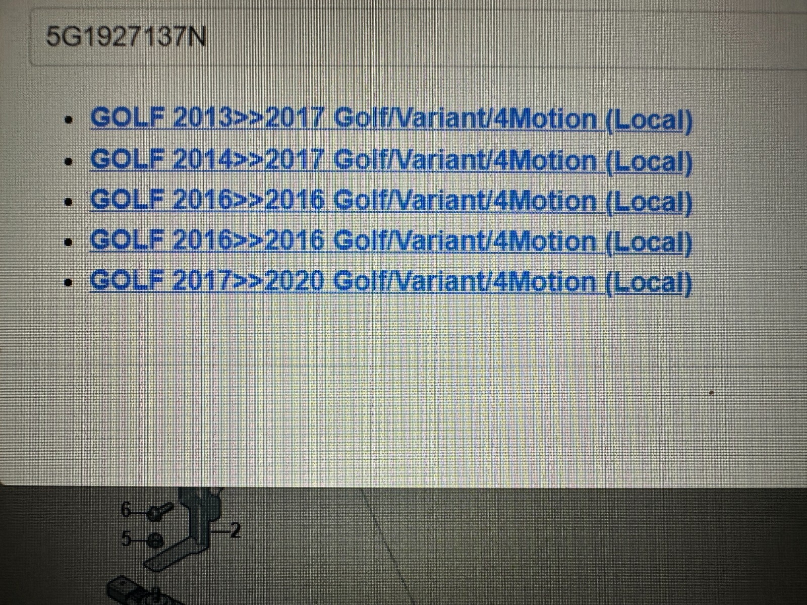 VW GOLF BEDIENEINHEIT DRUCKTASTEN 5G1927137N Fast Neu Teil dem vom Test Wagen.. - Obrázek 3