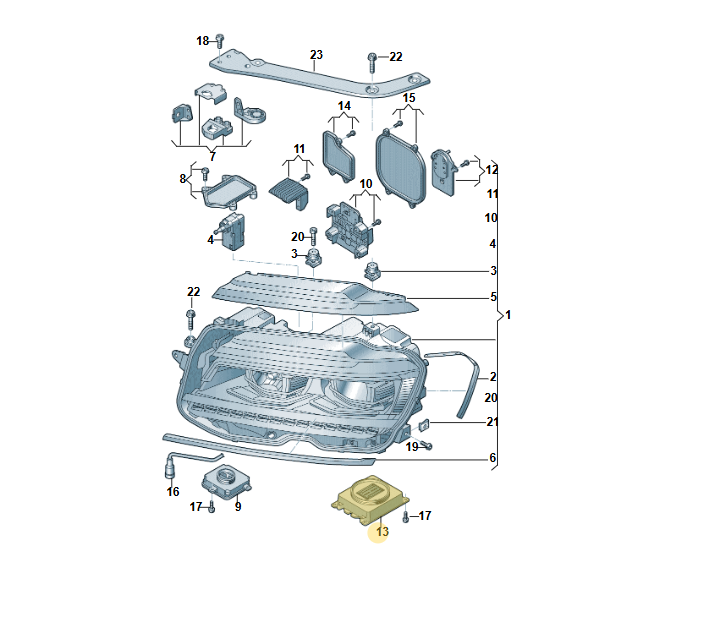 VW GOLF, E-GOLF, TIGUAN... LED SCHEINWERFER LEISTUNGSMODUL 7P5941572AG ORIGINAL! - Obrázek 7