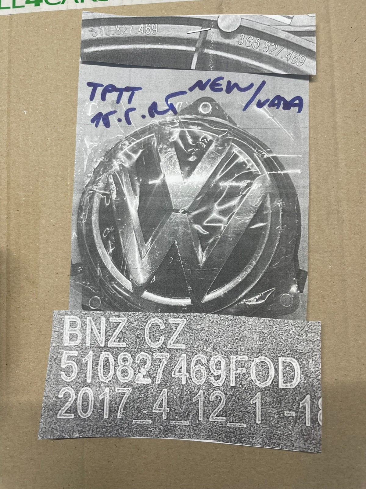 VW PASSAT ARTEON GOLF SPORTSVAN HECKKLAPPENÖFFNER LOGO 510827469 NEU VW ORIGINAL - Obrázek 25