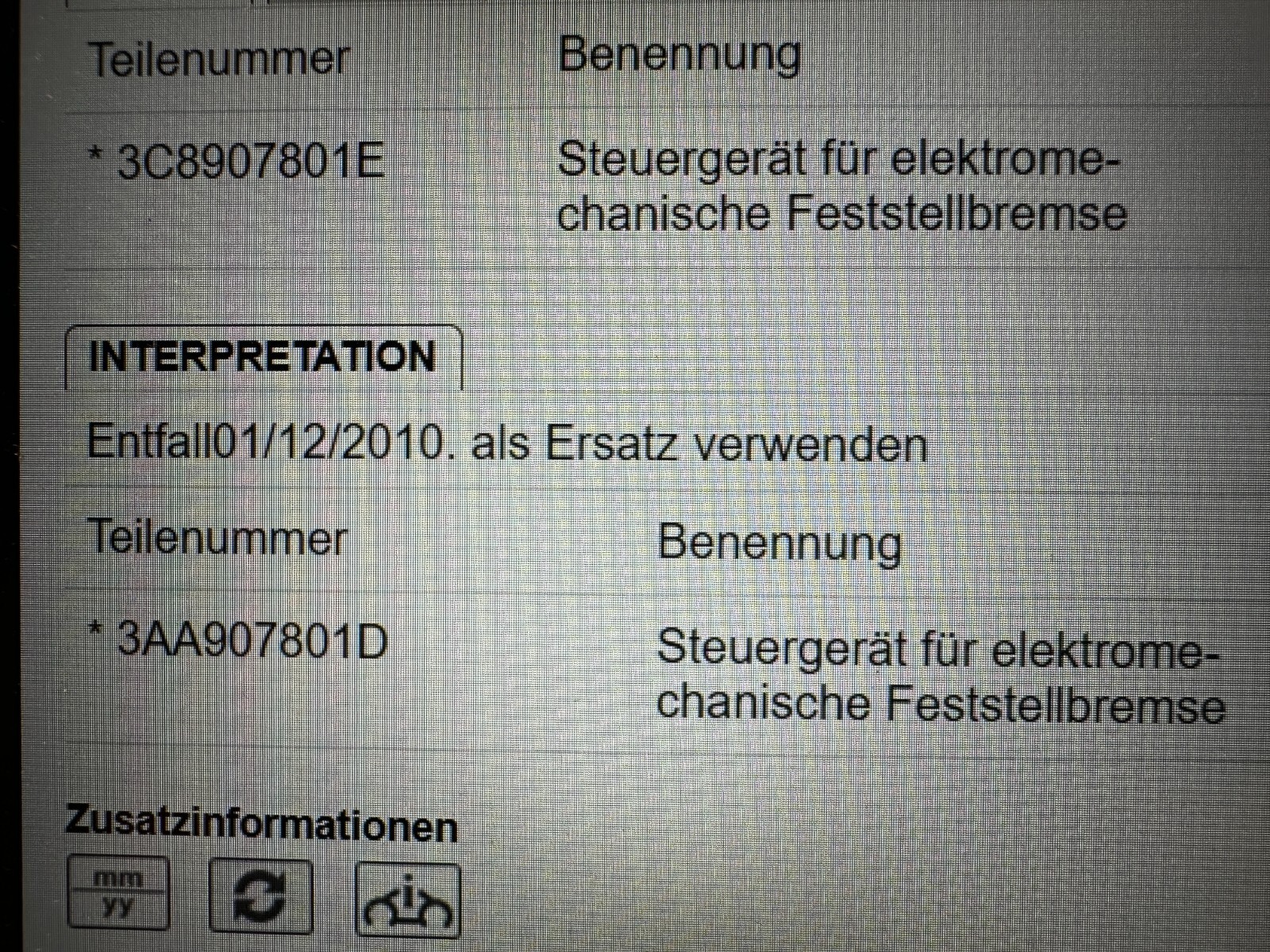 VW PASSAT STEUERGERÄT ELEKTROMECHANISCHE BREMSE 3C8907801E Fast Neu dem Test Car - Obrázek 5