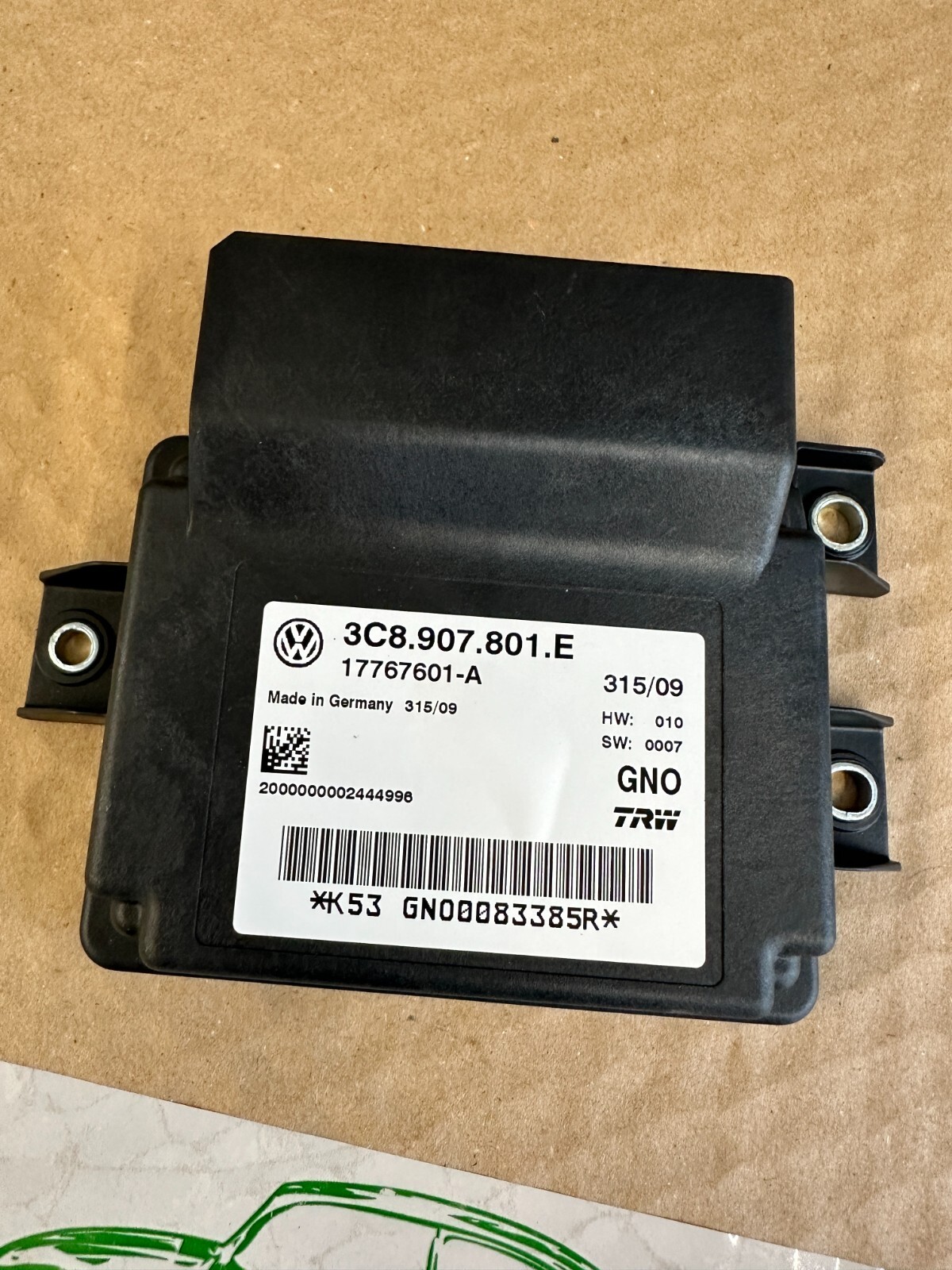 VW PASSAT STEUERGERÄT ELEKTROMECHANISCHE BREMSE 3C8907801E Fast Neu dem Test Car - Obrázek 9