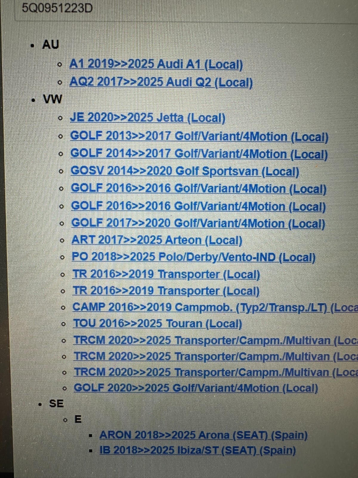 VW SEAT AUDI SIGNALTON HUPE FANFARE HORN 5Q0951223D Fast Neu Teil d v Test Wagen - Obrázek 5