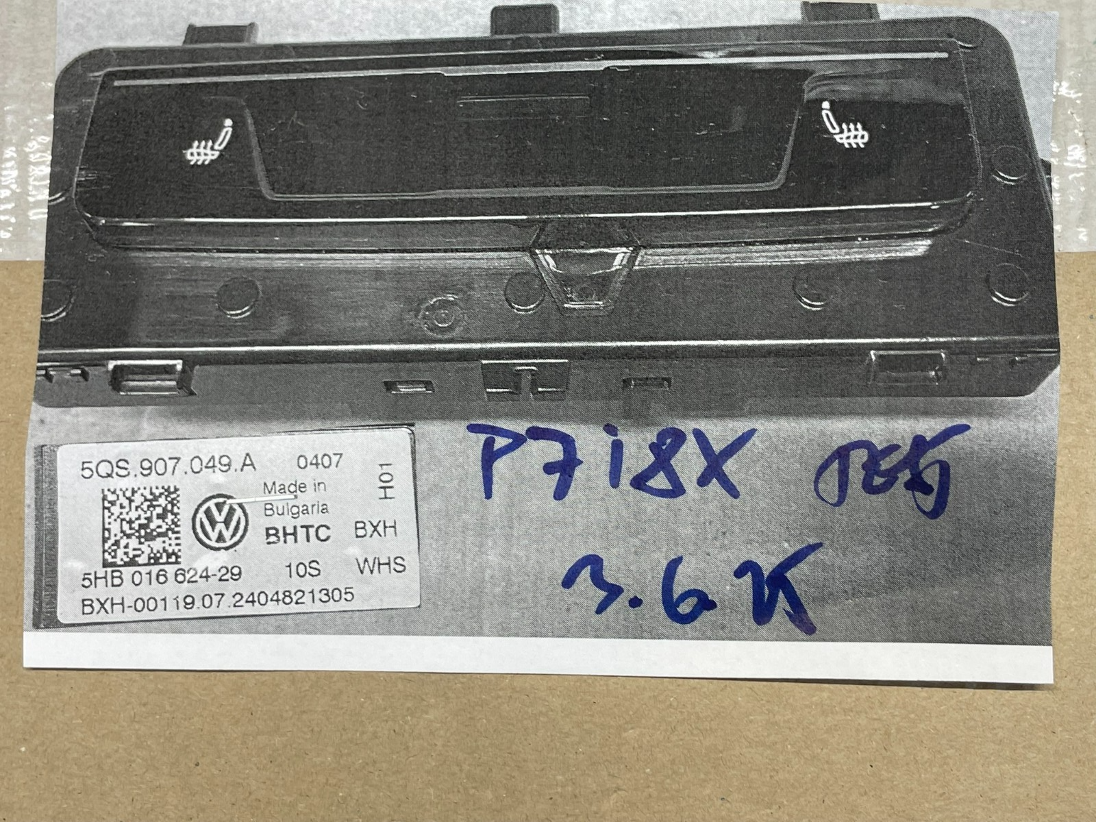 VW ŠKODA KLIMABEDIENTEIL KLIMEBETÄTIGUNG HINTEN 5QS907049A TEST WAGEN DEMONT - Obrázek 14