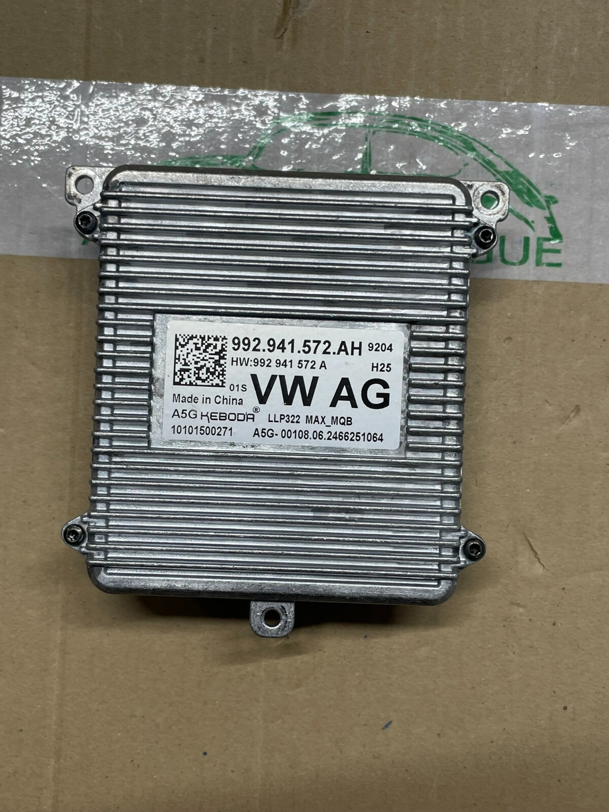 VW ŠKODA SEAT STEUERGERÄT FÜR SCHEINWERFER 992941572AH FAST NEU DEMONT VOM TEST.