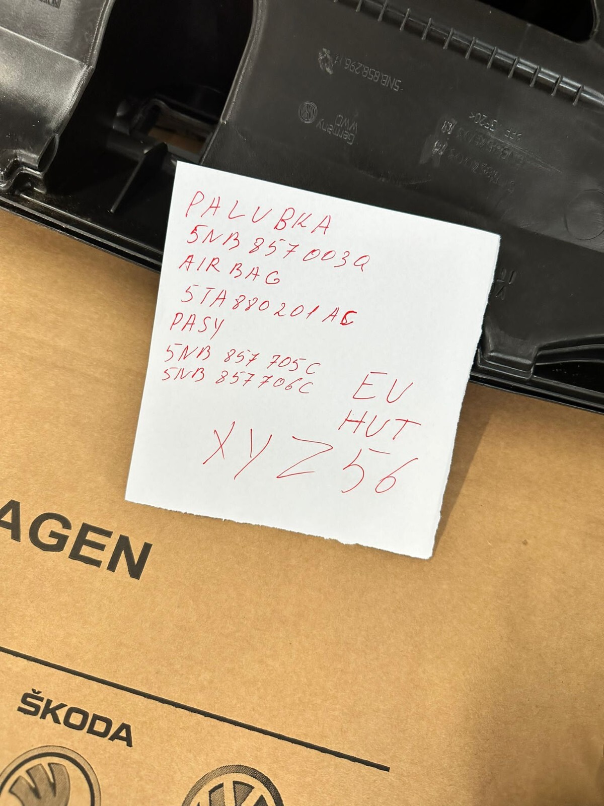 VW TIGUAN 2016-2022 ARMATURENBRET 5NB857003 N MIT GURTEN VORN +AIRBAG FAHRER NEU - Obrázek 15