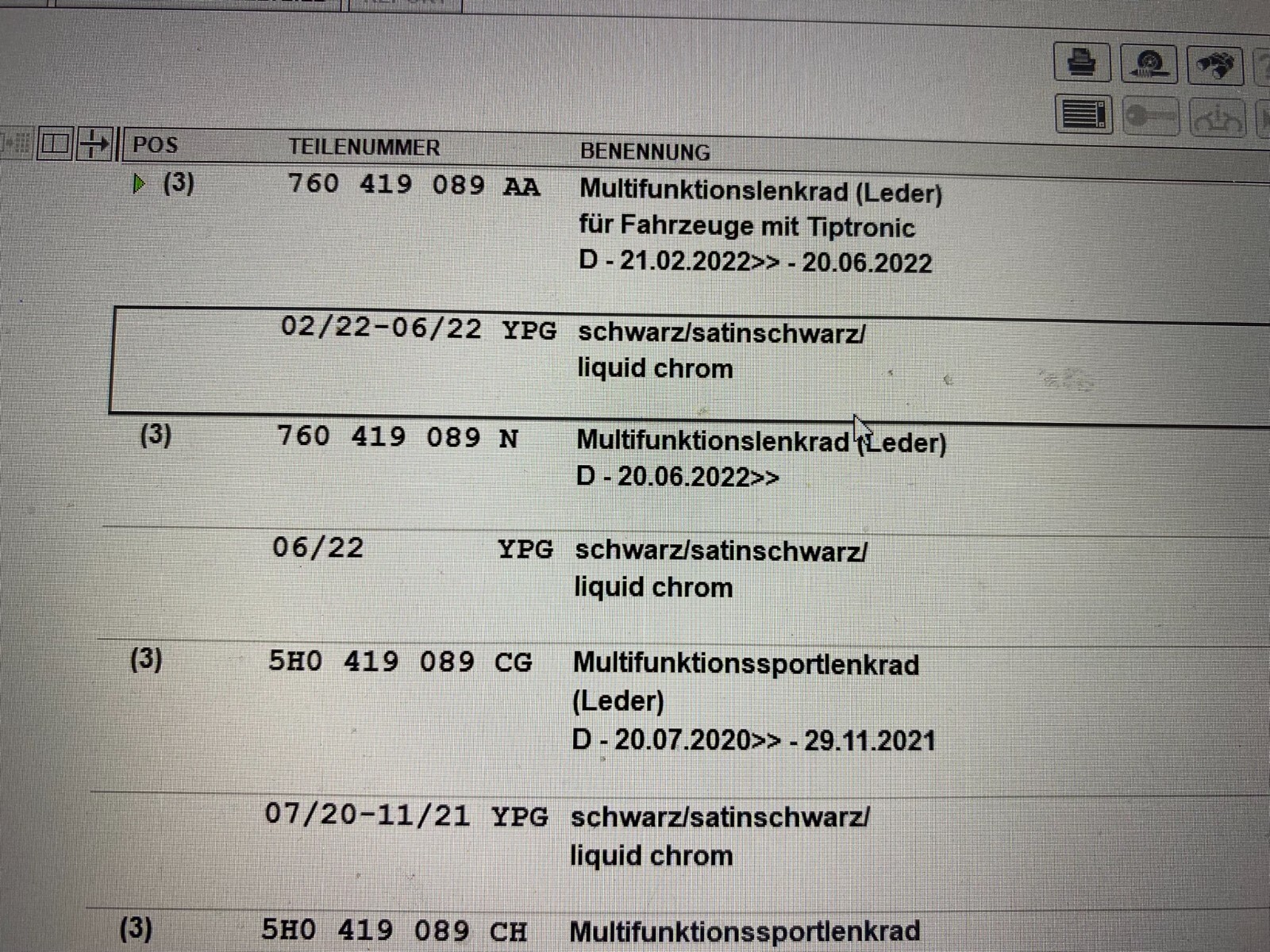 VW TOUAREG MULTIFUNKTIONSLENKRAD LENKRAD LEDERLENKRAD 760419089AA ORIG.NEU!! - Obrázek 13